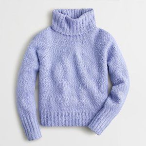 NWT J. Crew Chunky Alpaca Turtleneck Sweater French Blue Size XS
